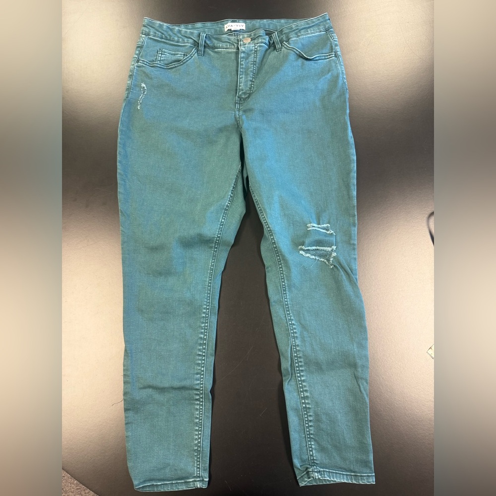Ava & Viv Teal Ripped jeans 16w